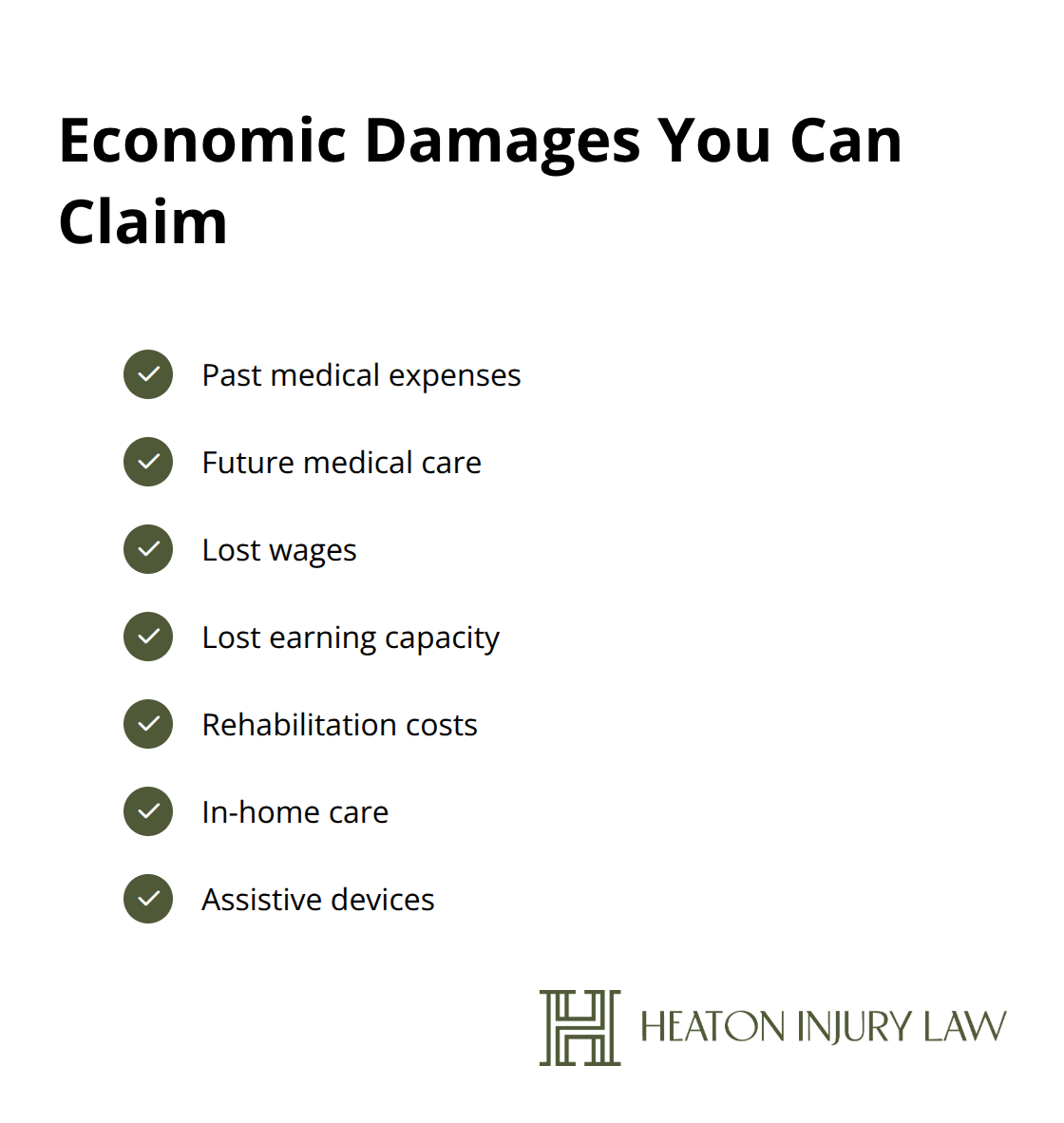 Checklist of common economic damages in brain injury cases - Austin brain injury attorney